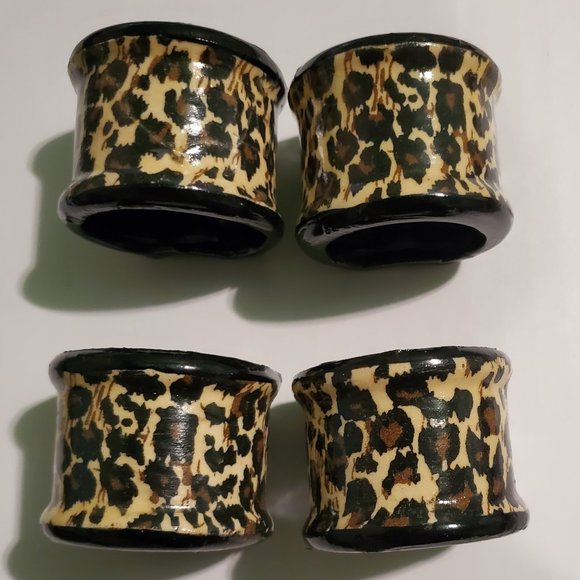 Napkin holder rings leopard print - Picture 1 of 3